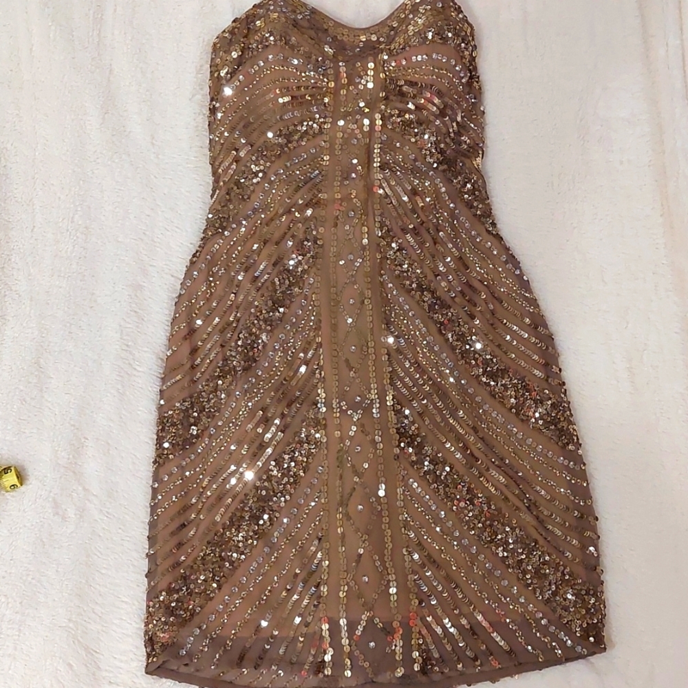 Scala gold sequin dress